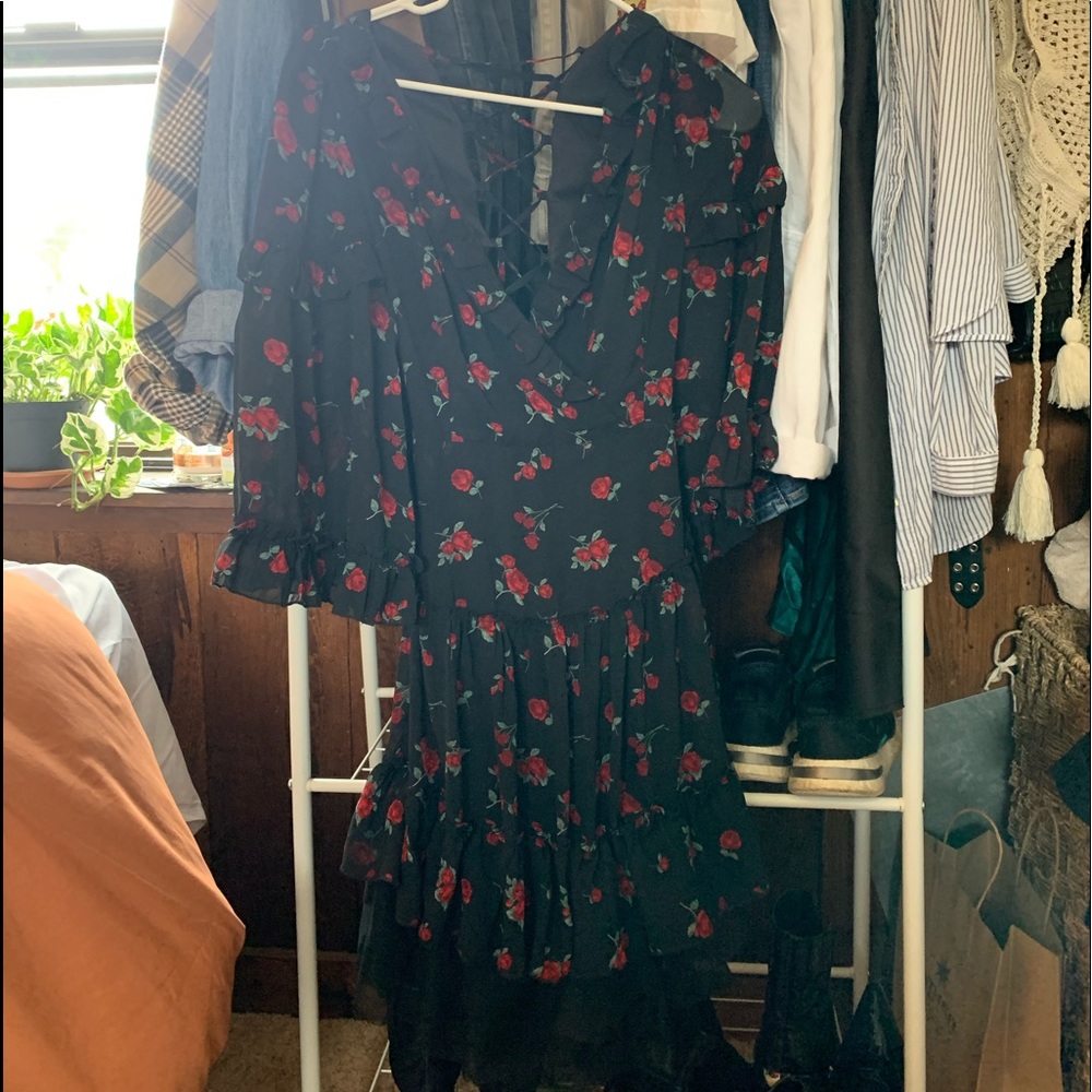 Beautiful summer red floral dress